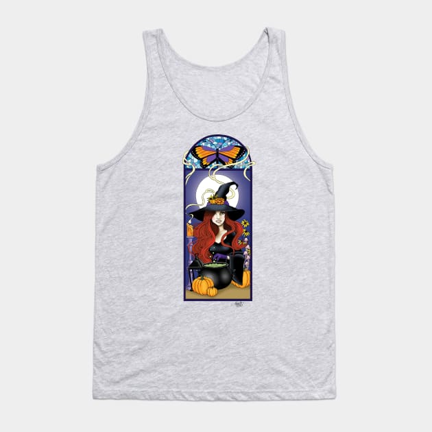 Art Nouveau Witch Tank Top by tigressdragon